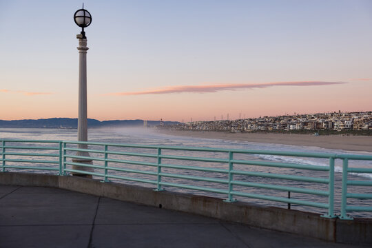 Oceanfront View from Pier at Sunset
