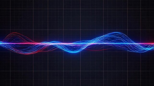Abstract wave pattern on grid background emphasizing industrial strength and manufacturing
