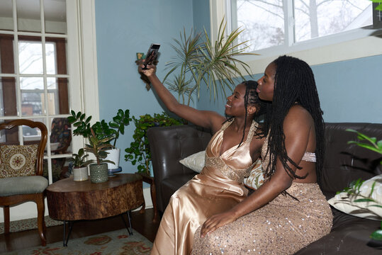 Friends Take Selfie