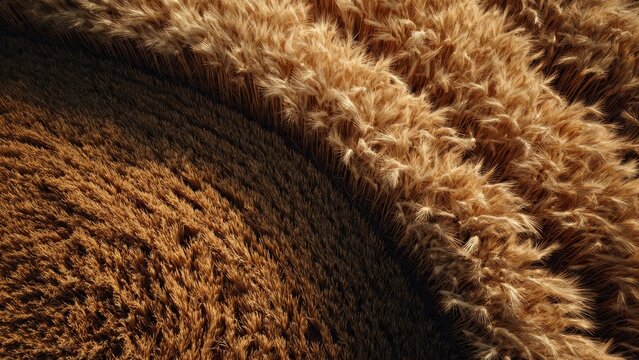 Golden Wheat Field Texture Close-up