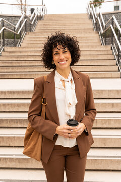 Woman enjoying a coffee break 