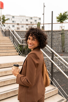 Woman enjoying a coffee break 