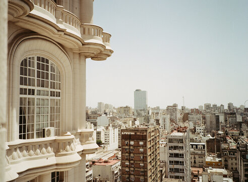 City View From a Balcony in Downtown Buenos Aires 