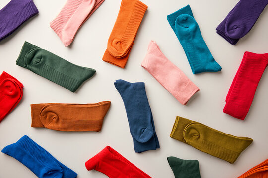 Colorful socks on display