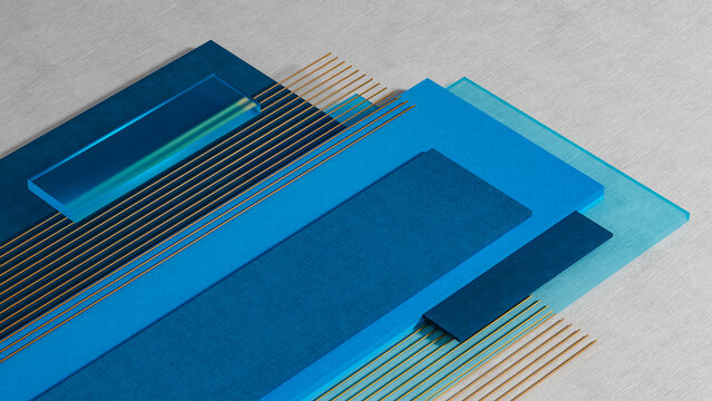 Colorful geometric shapes create an interesting abstract background