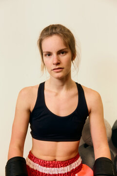 Portrait of a kickboxing fighter