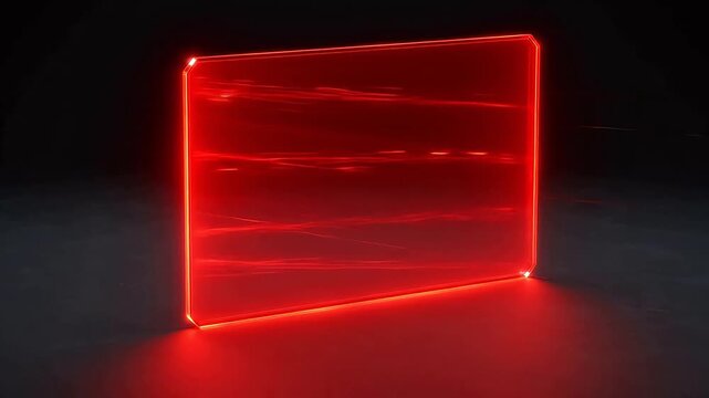 Red glowing rectangular panel for educational projects and academic promotions