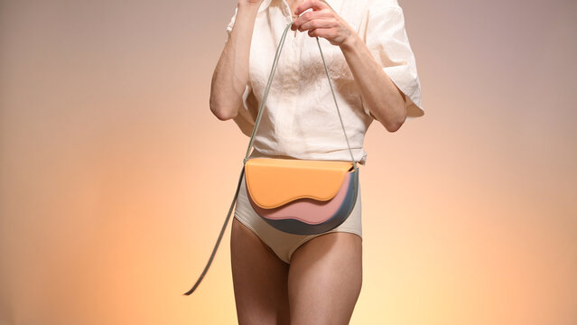 Pastel Crossbody Bag With Beige Outfit