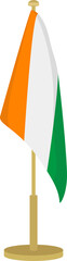 Naklejka premium Flag of Ivory Coas