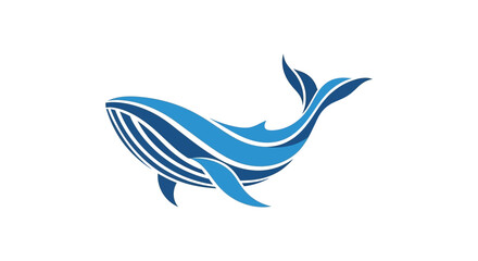 Blue Whale Ocean Animal Illustration. © alfa