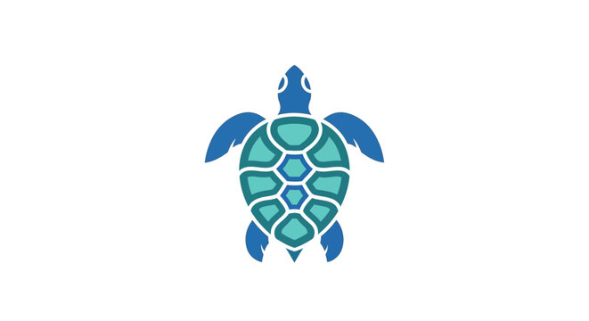 Blue turtle shell with flippers.