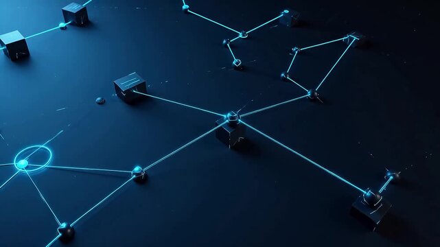 Abstract network of connected nodes perfect for social media campaigns and vlogs