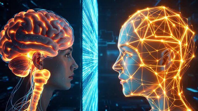 Human brain and artificial intelligence comparison for high-end commercial advertising