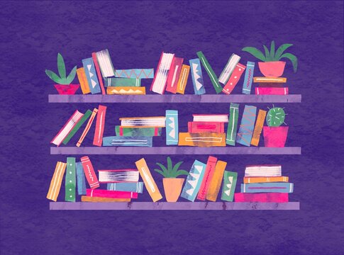 A Living Library Filled with Books, Plants