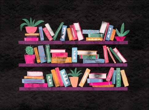 A Living Library Filled with Books, Plants