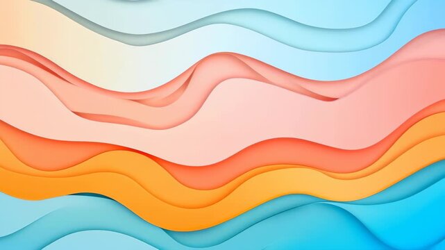 Abstract Color Waves: A harmonious composition of undulating color waves, blending warm and cool tones to evoke a sense of fluidity, depth, and artistic expression.
