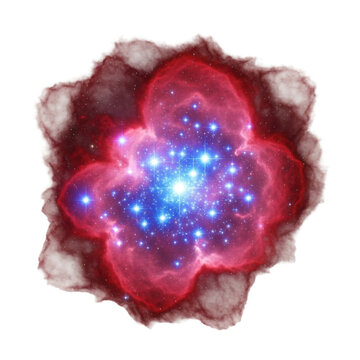 Vibrant cosmic nebula with glowing stars