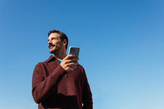 Handsome man with phone