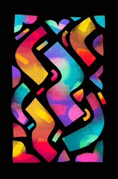 Abstract Color Flow With Geometric Rhythm.