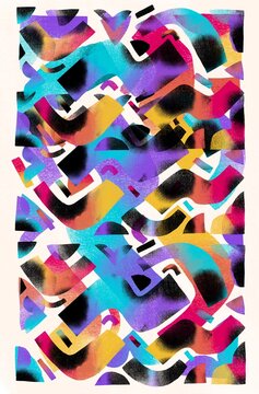 Abstract Color Flow With Geometric Rhythm.