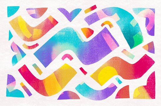 Abstract Color Flow With Geometric Rhythm.