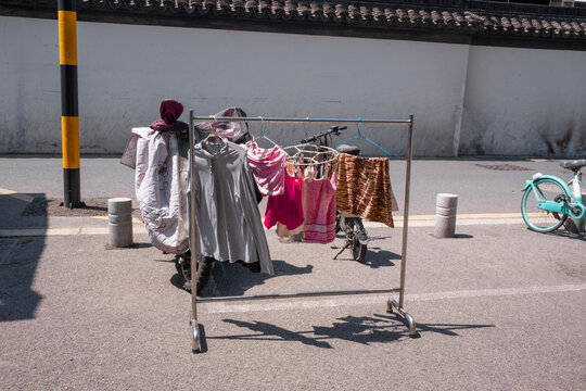 Clothes Rack on Street
