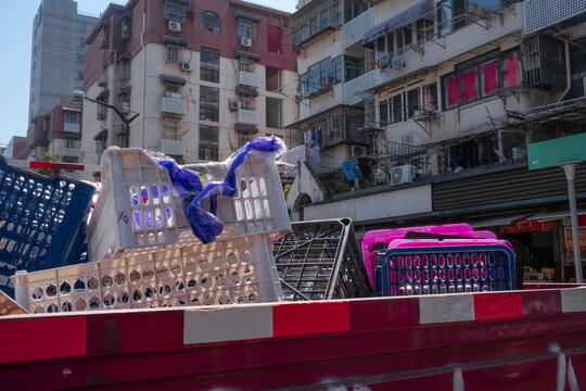 Plastic Crates on Truck