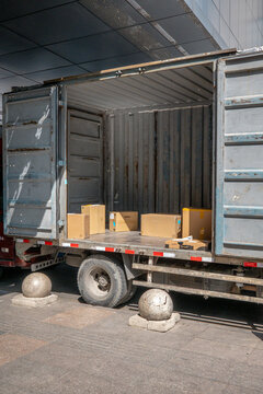 Delivery Truck with Open Cargo