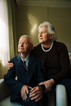 Portrait of a chic senior couple 