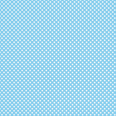 Light blue background with evenly spaced white polka dots, classic seamless pattern perfect for textiles, wrapping paper, baby themes, and clean design. © MedReda