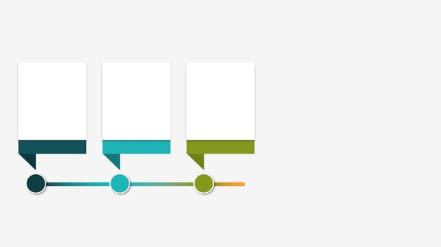 Animated Vertical Card Timeline Infographic. Business Process Steps Presentation Template