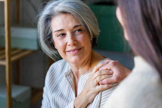Woman Receiving Support At Home