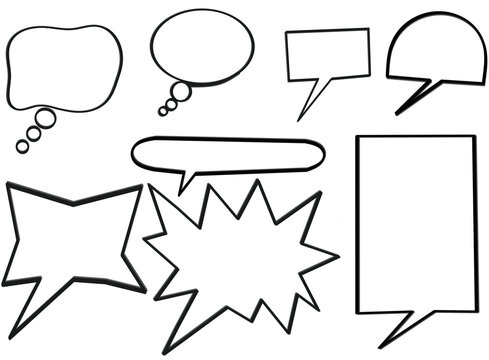 comic speech bubbles chat