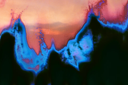 Sky background with vibrant colour artefact