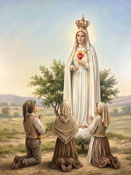 Nossa Senhora, Nossa Senhora de F&aacute;tima, Imaculado Cora&ccedil;&atilde;o de Maria, Virgem Maria - Pastorinhos