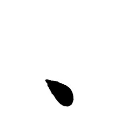 Naklejka premium Organic and realistic calligraphy-style Japanese “読点”, alpha channel