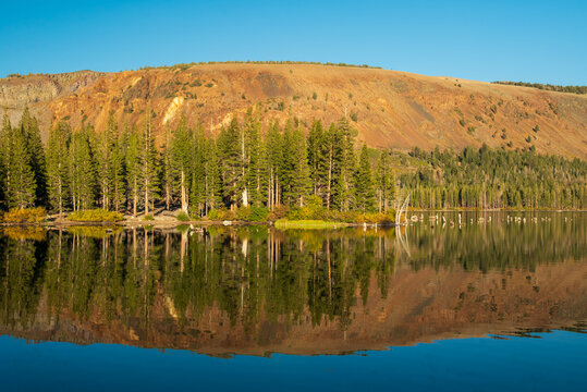 Beautiful reflections of an Alpine Lake