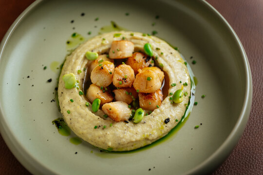 Seared Scallops on Creamy Puree