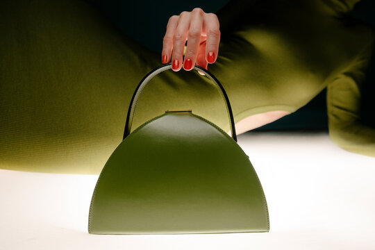 Green Dome Handbag With Handle