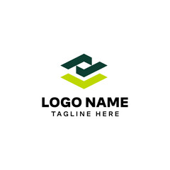 Fototapeta premium Minimalist Geometric Abstract 3D Logo Design