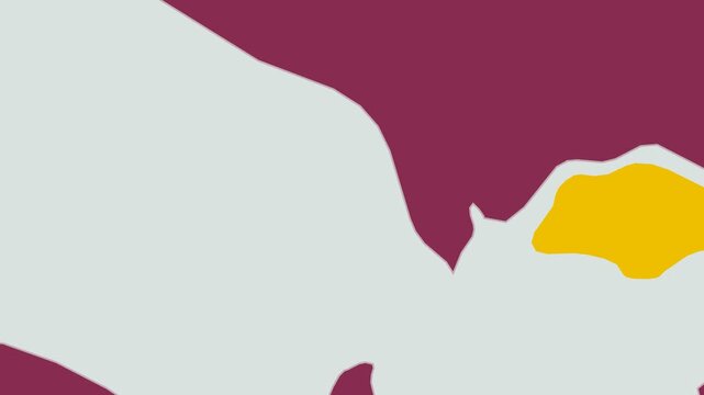 Singapore map. Animated zoom into the country on the Globe in Pale Mint Dark Pink color palette. Country logo animation with round text and airplanes. Map with meridians, parallels. Captivating video.