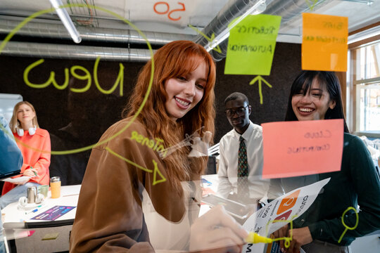 Creative teamwork session in modern office space