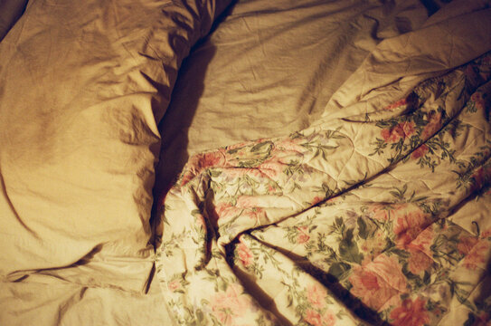 Bed sheets closeup