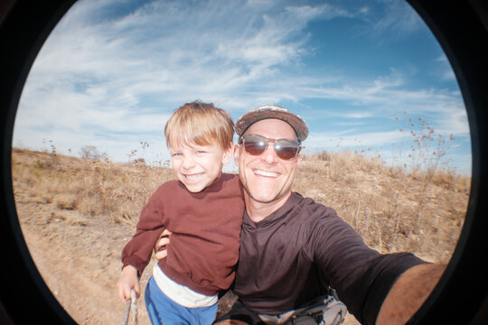 Happy Father And Son