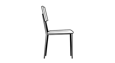 Fototapeta premium Simple Black Chair Design.