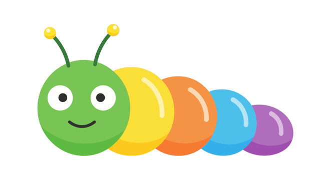 Colorful Cartoon Caterpillar Toy.