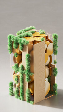 Green Data Architecture and Sustainable Technology Concept