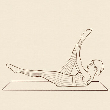 Woman doing pilates