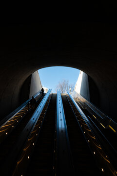 Escaltors of A DC Metro Station