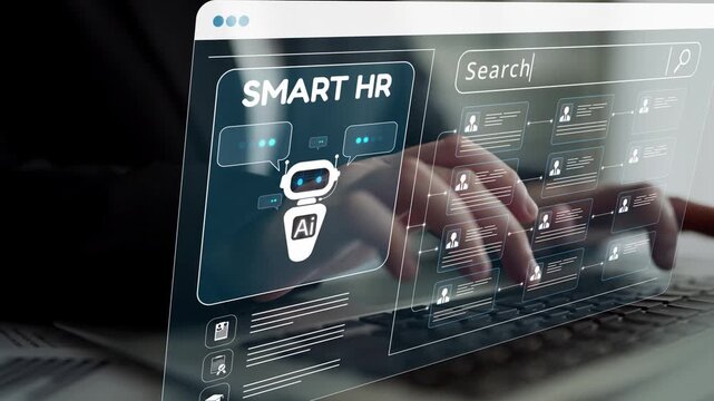 Smart HR system using AI and digital platforms for efficient recruitment, talent analytics, employee engagement, and workforce management in modern organizations. Muxer